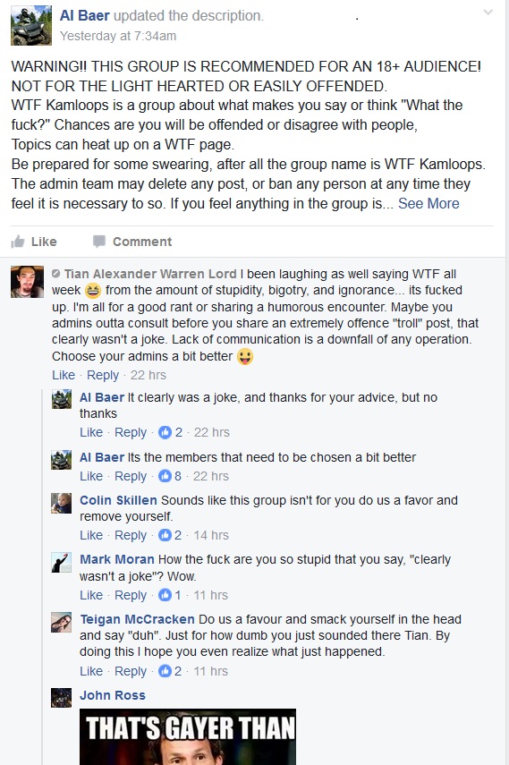 WTF - response to criticism